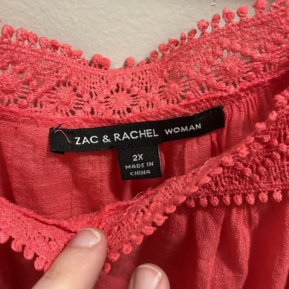 Zac & Rachel Women 2X Pink 3/4 sleeve Excellent Used Condition - Picture 3 of 6